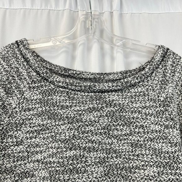 Lou & Grey Womens Short Sleeve Top Drawstring Hem Black/White Medium - Picture 3 of 8